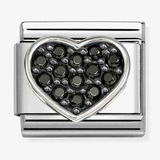 Nomination Italy Classic sterling silver and stainless heart with black cz