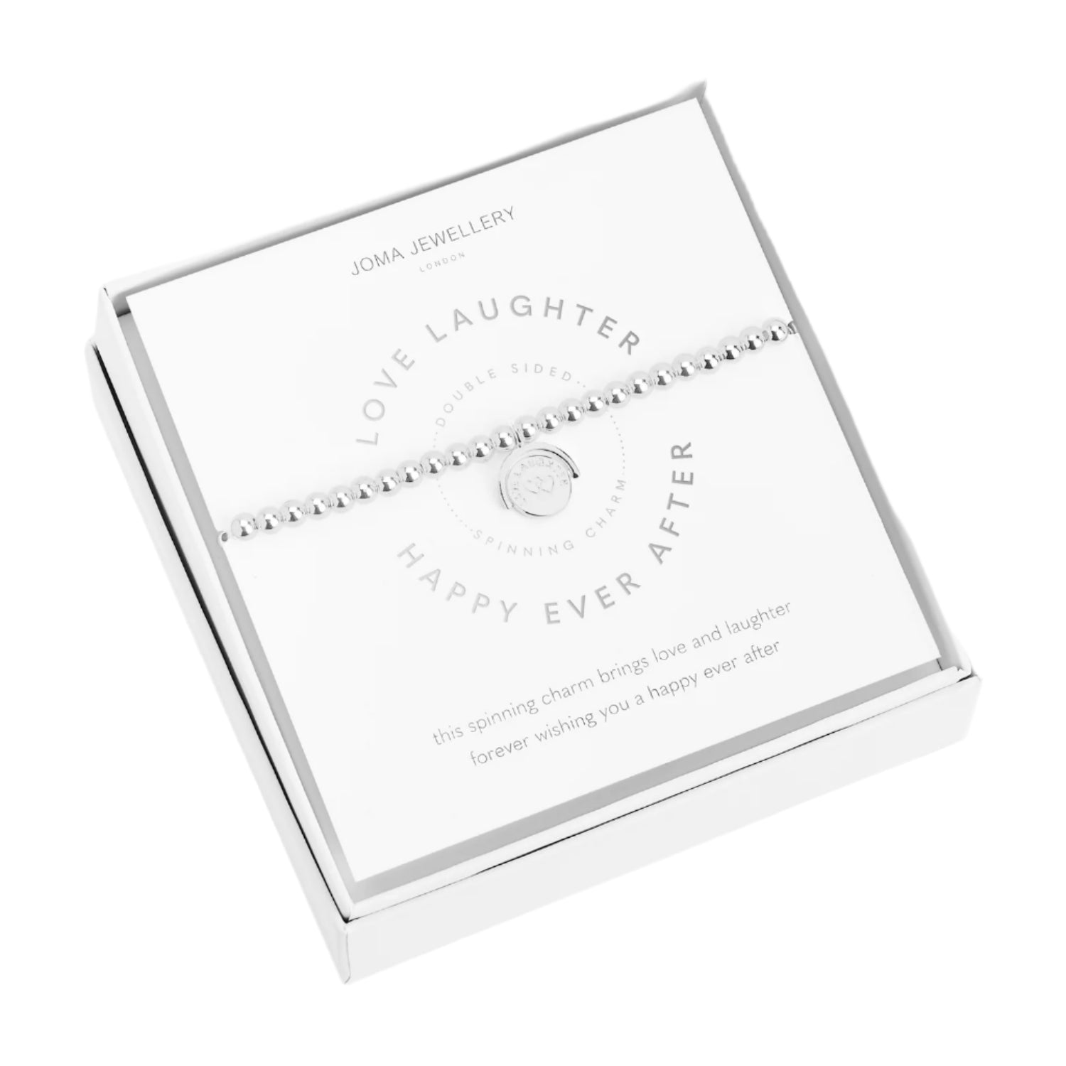 Joma Jewellery Love Laughter Happy Ever After Spinning Bracelet
