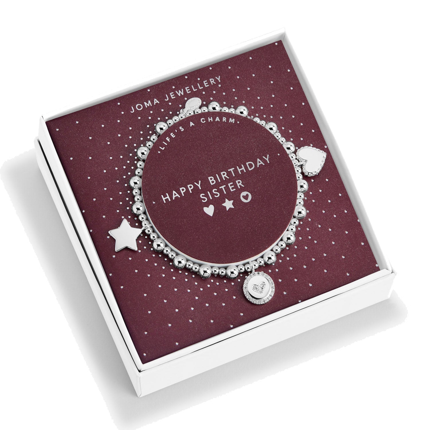 Joma Jewellery Happy Birthday Sister Boxed Bracelet