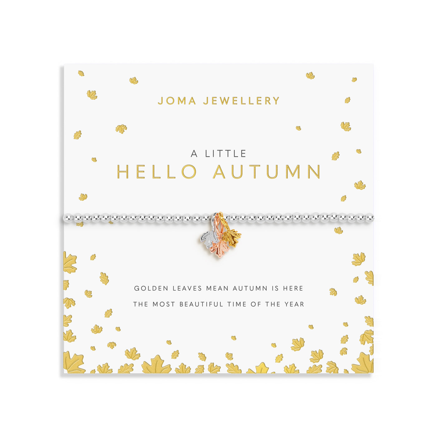 Joma Jewellery A Little | Hello Autumn | Silver, Gold & Rose Gold Plated | Bracelet | 17.5cm Stretch