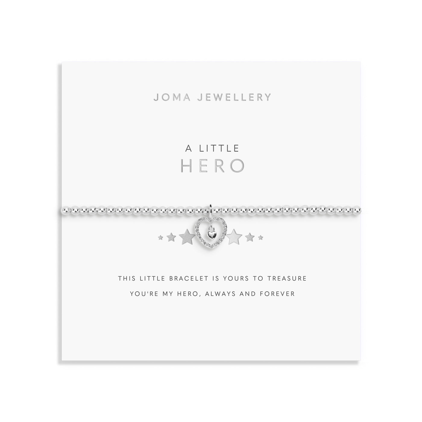 Joma Jewellery A Little | Hero | Silver Plated | Bracelet | 17.5cm Stretch