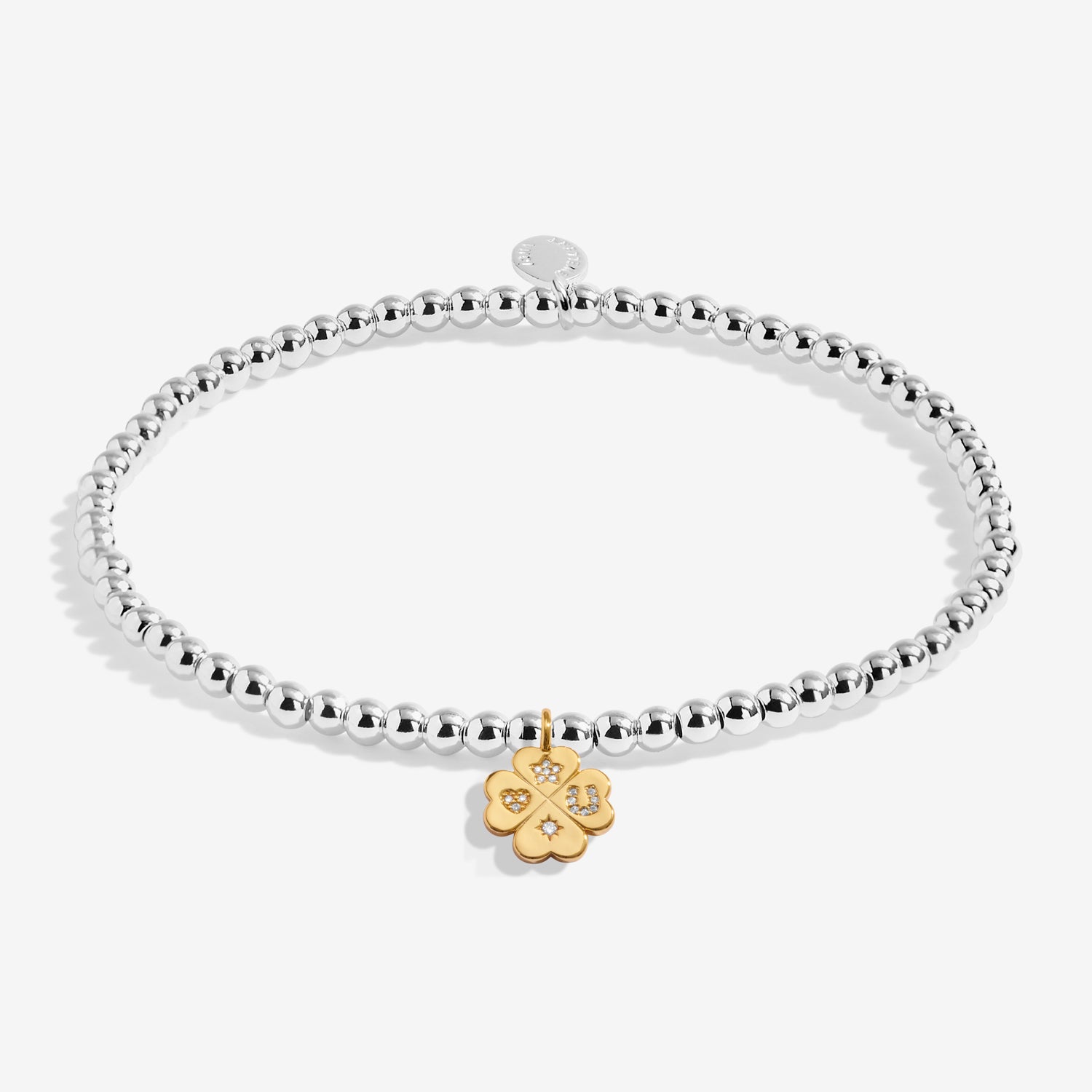 Joma Jewellery A Little | Lucky Charm | Silver & Gold Plated | Bracelet | 17.5cm Stretch