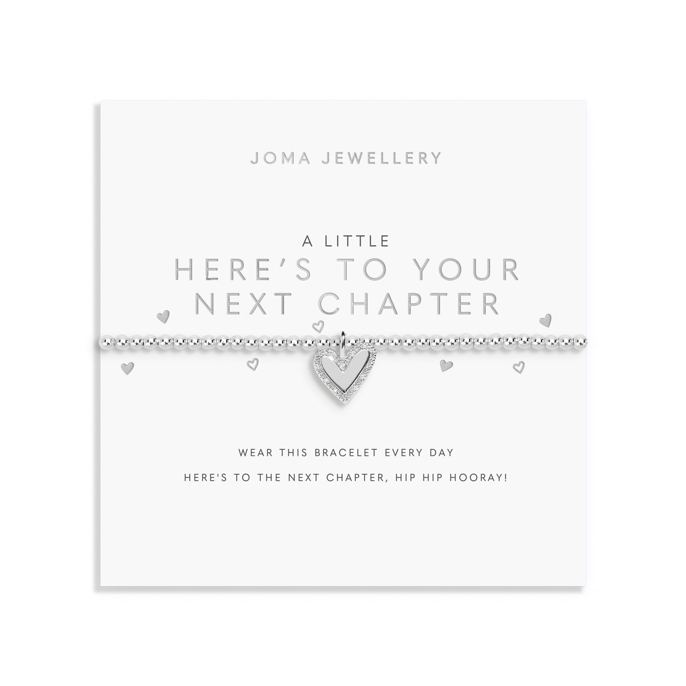 Joma Jewellery A Little | Here'S To Your Next Chapter | Silver Plated | Bracelet | 17.5cm Stretch