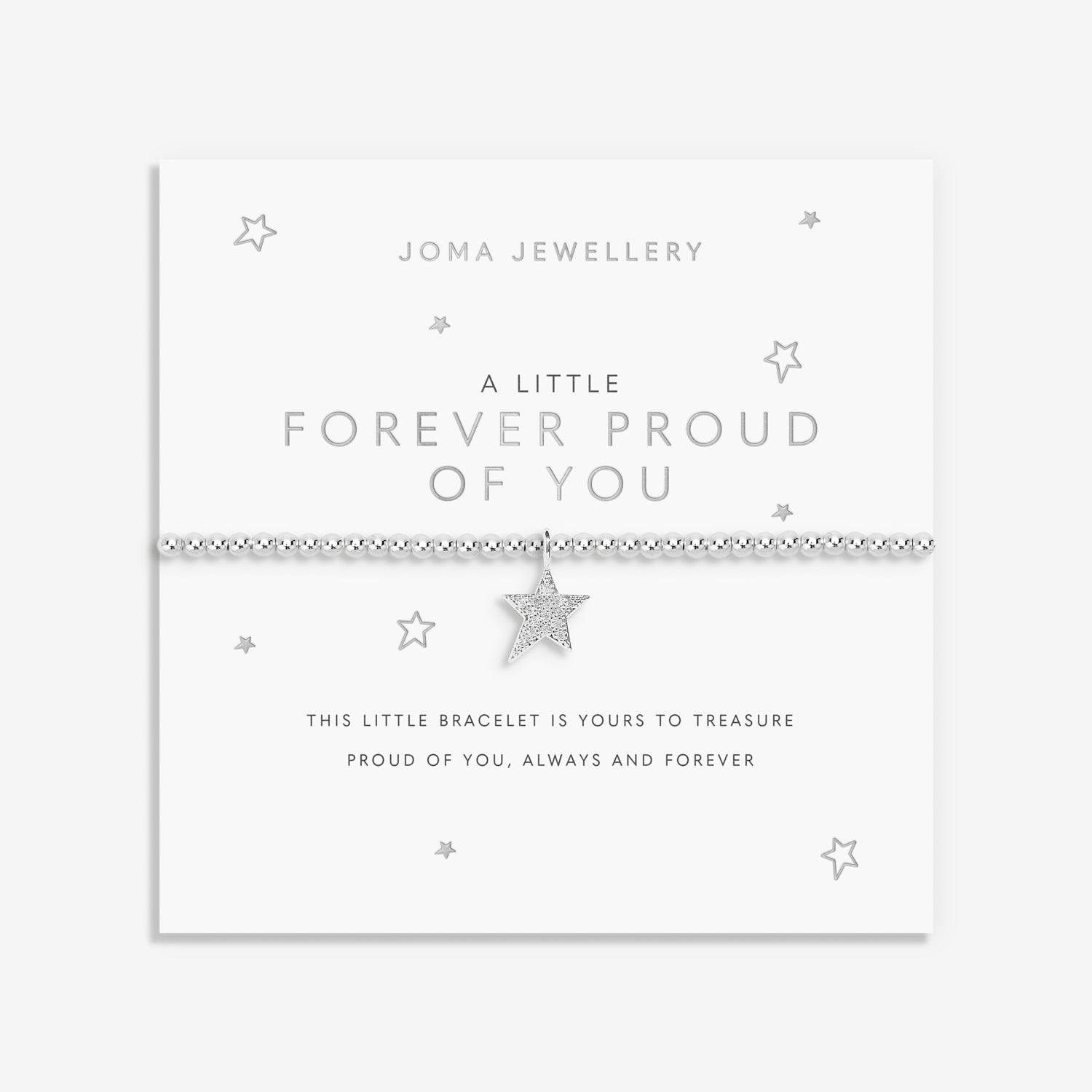 Joma Jewellery A Little | Forever Proud Of You | Silver Plated | Bracelet | 17.5cm Stretch
