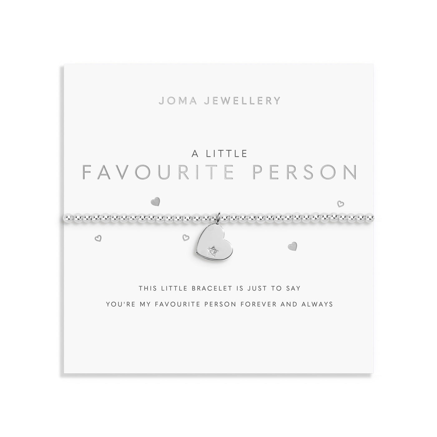 Joma Jewellery A Little | Favourite Person | Silver Plated | Bracelet | 17.5cm Stretch