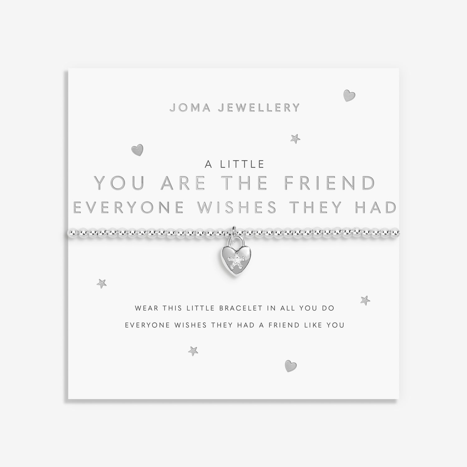 Joma Jewellery A Little | You're The Friend Everyone Wishes They Had | Silver Plated | Bracelet | 17.5cm Stretch