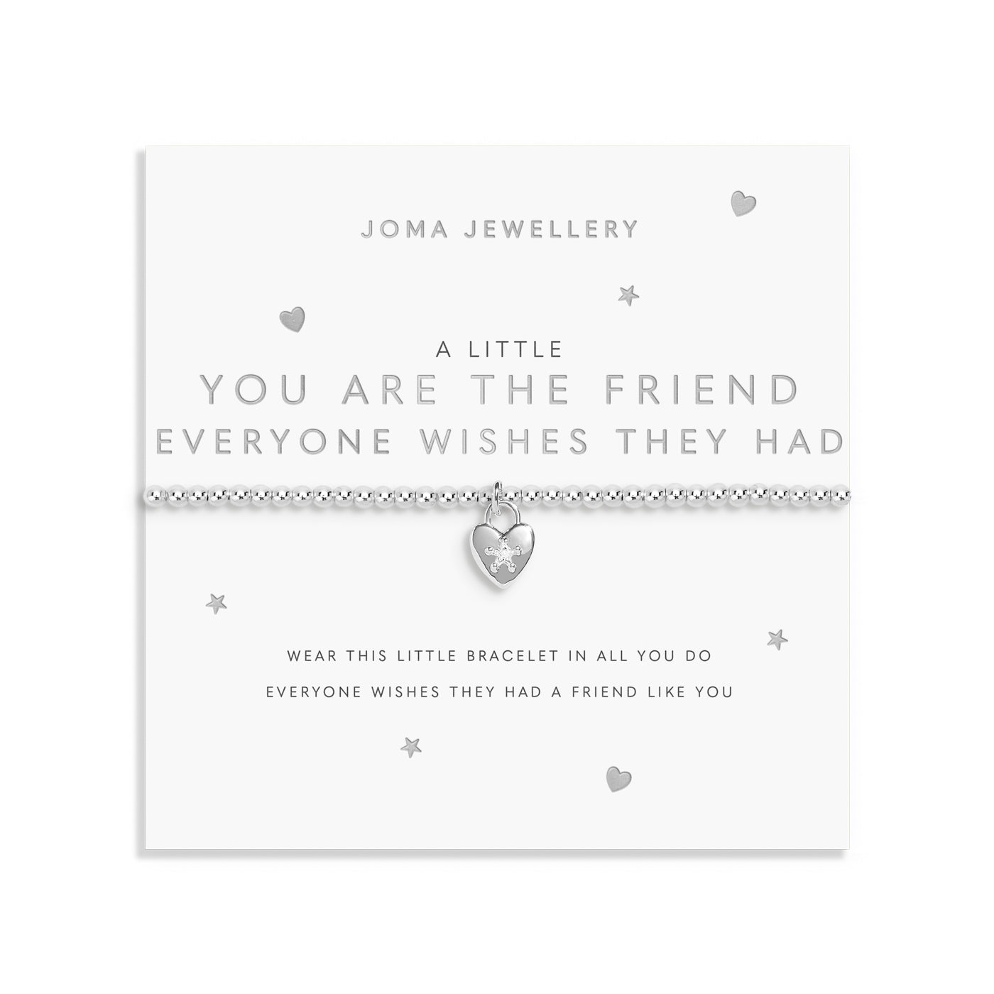 Joma Jewellery A Little | You're The Friend Everyone Wishes They Had | Silver Plated | Bracelet | 17.5cm Stretch