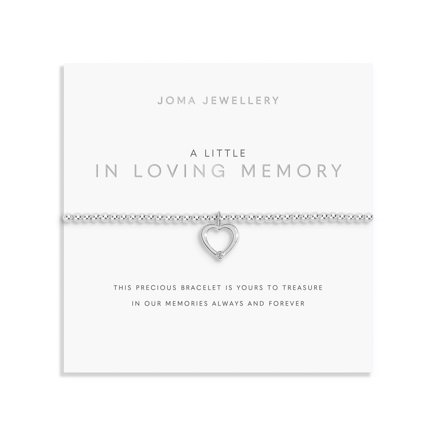 Joma Jewellery A Little | In Loving Memory | Silver Plated | Bracelet | 17.5cm Stretch