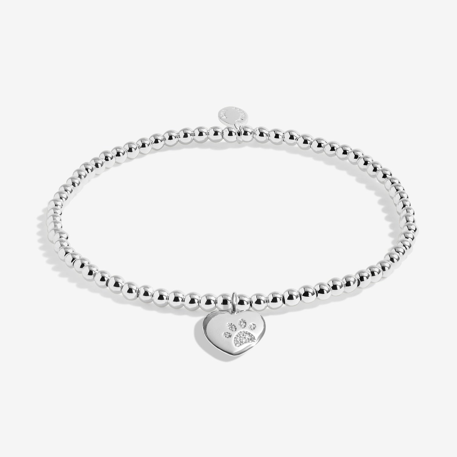 Joma Jewellery A Little | Pets Leave Pawprints On Our Hearts | Silver Plated | Bracelet | 17.5cm Stretch