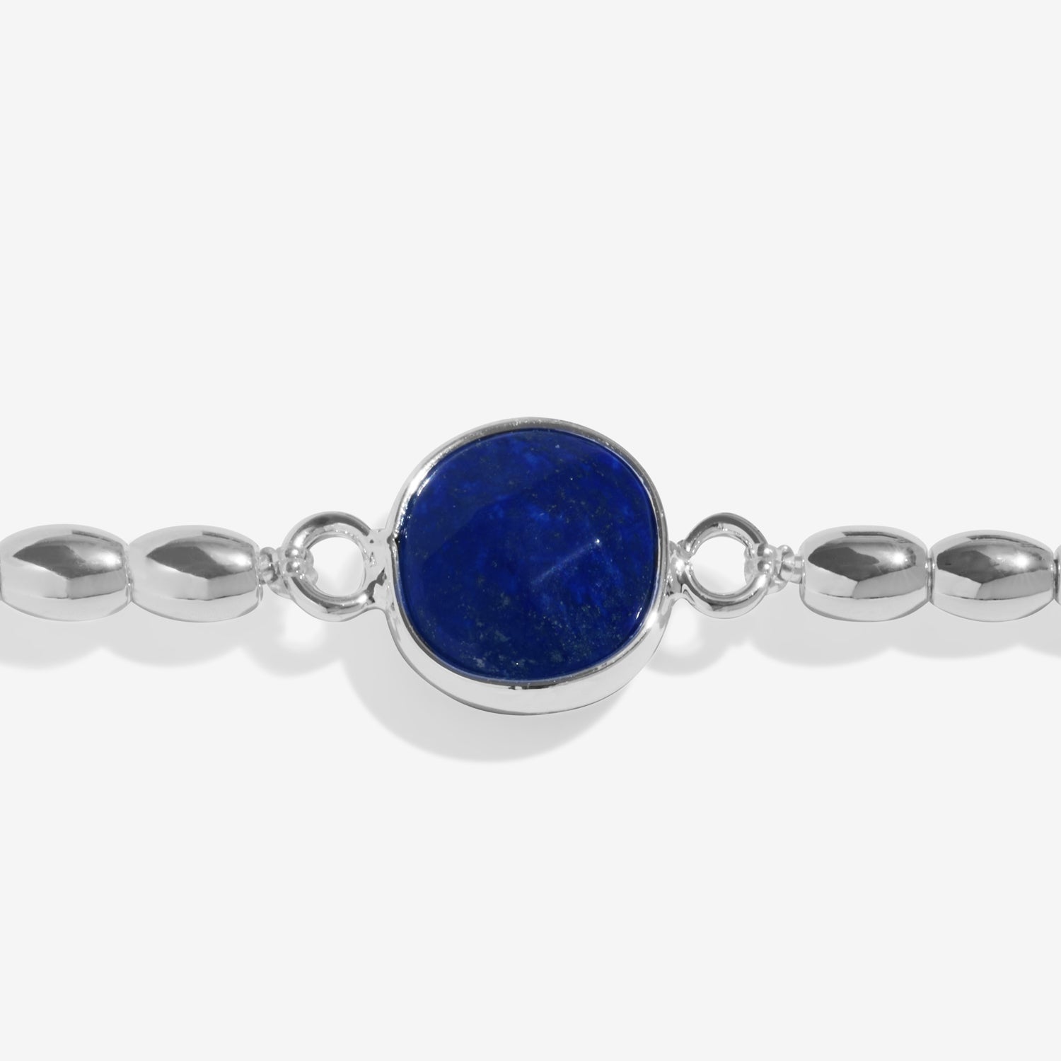 Joma Jewellery Serenity Stones | Lapis Lazuli | Silver Plated | Bracelet | 17.5cm Stretch
