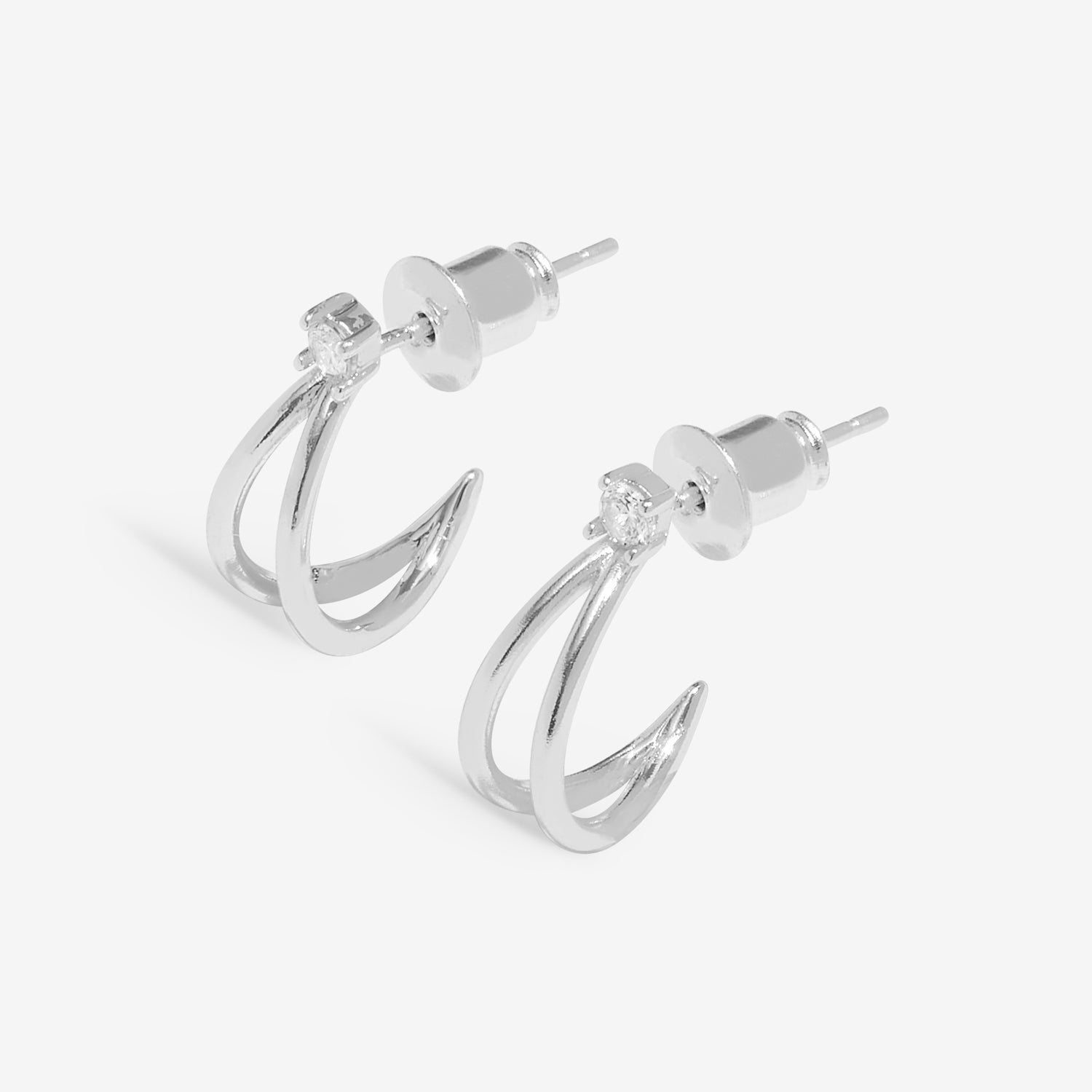 Joma Jewellery Soul Shine | Cz Hoop | Silver Plated | Hoop Earrings