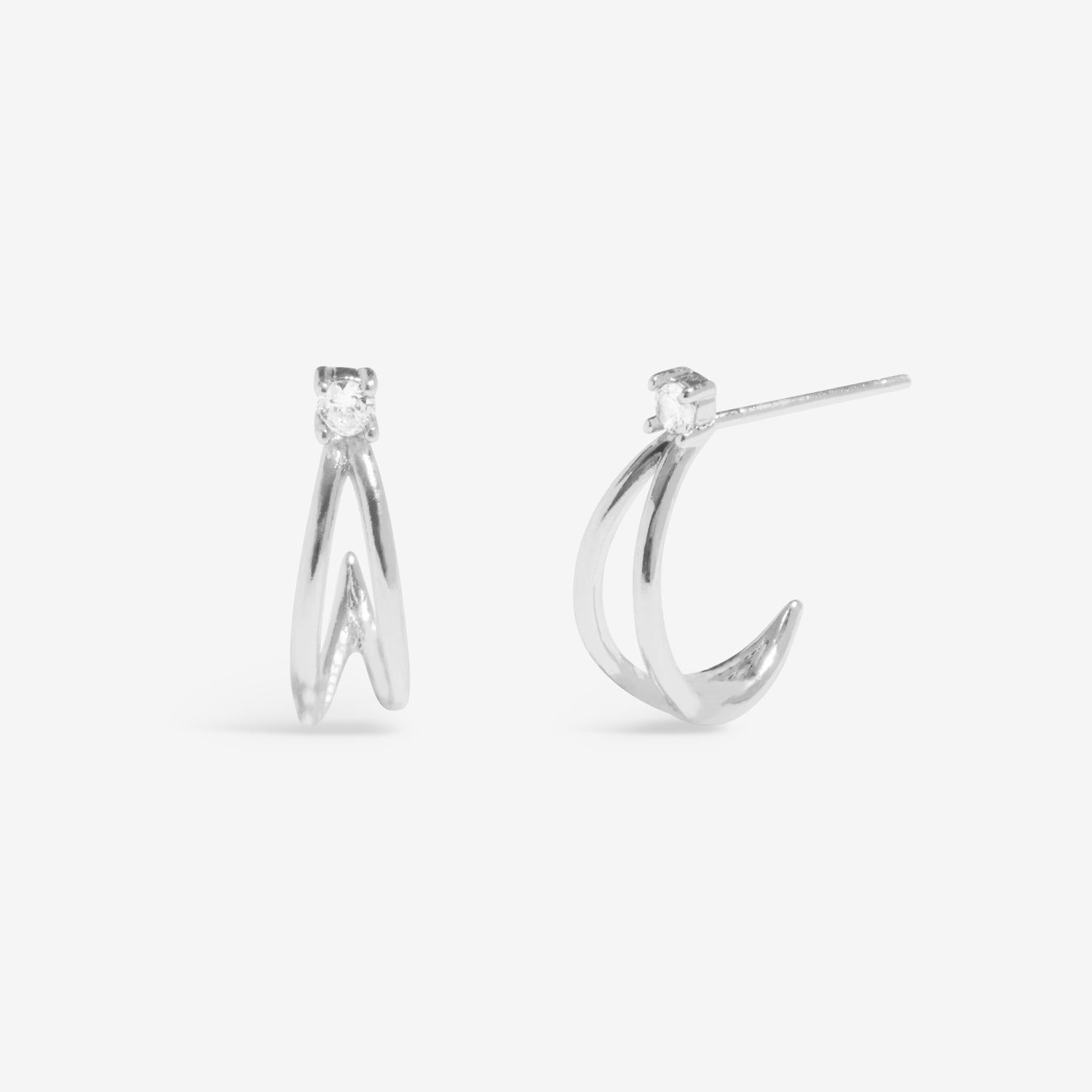Joma Jewellery Soul Shine | Cz Hoop | Silver Plated | Hoop Earrings