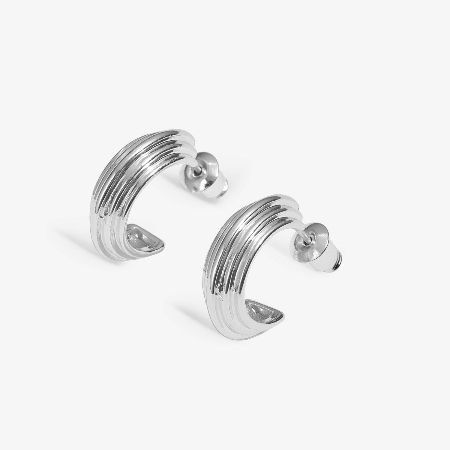 Joma Jewellery Soul Shine | Layered Hoop | Silver Plated | Hoop Earrings