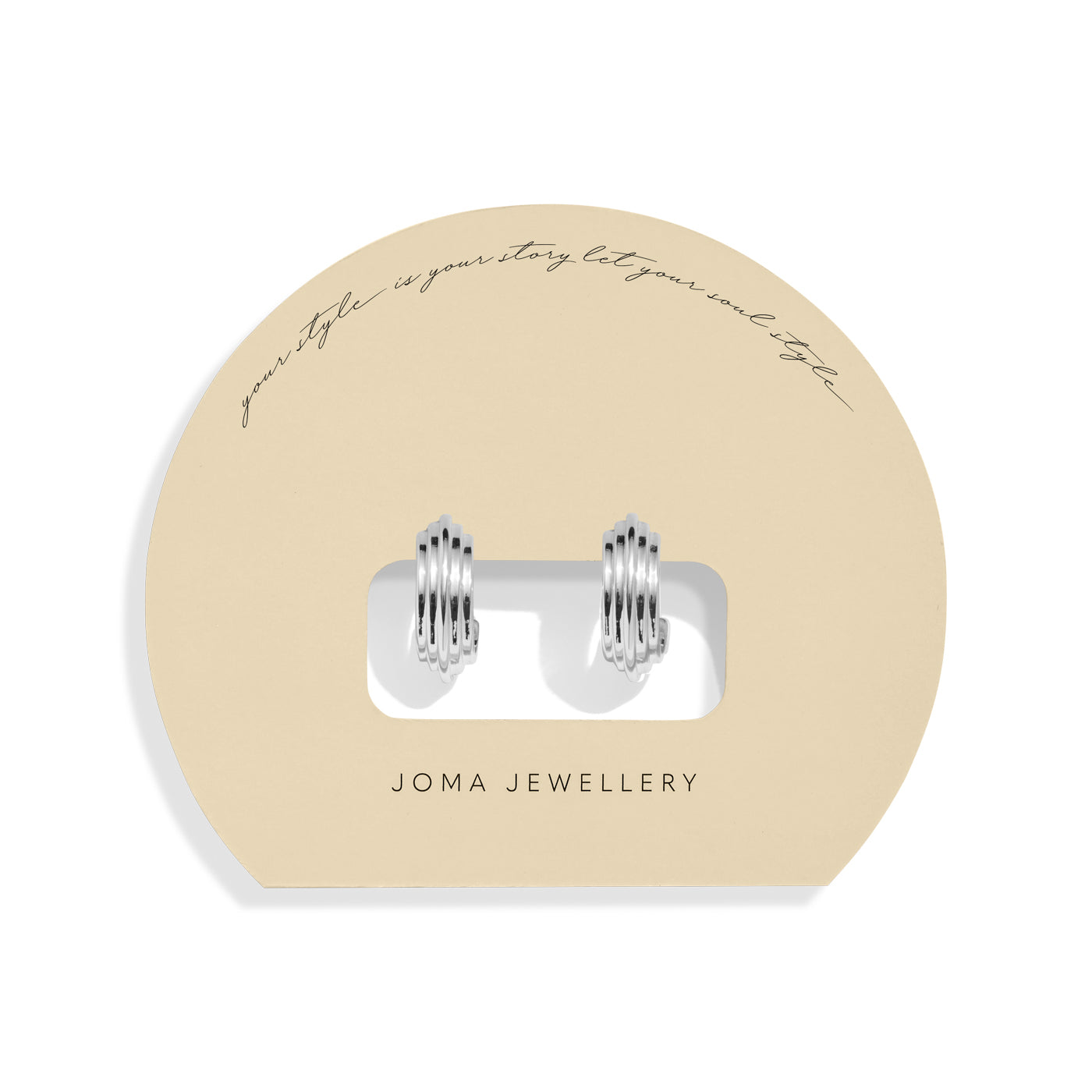 Joma Jewellery Soul Shine | Layered Hoop | Silver Plated | Hoop Earrings