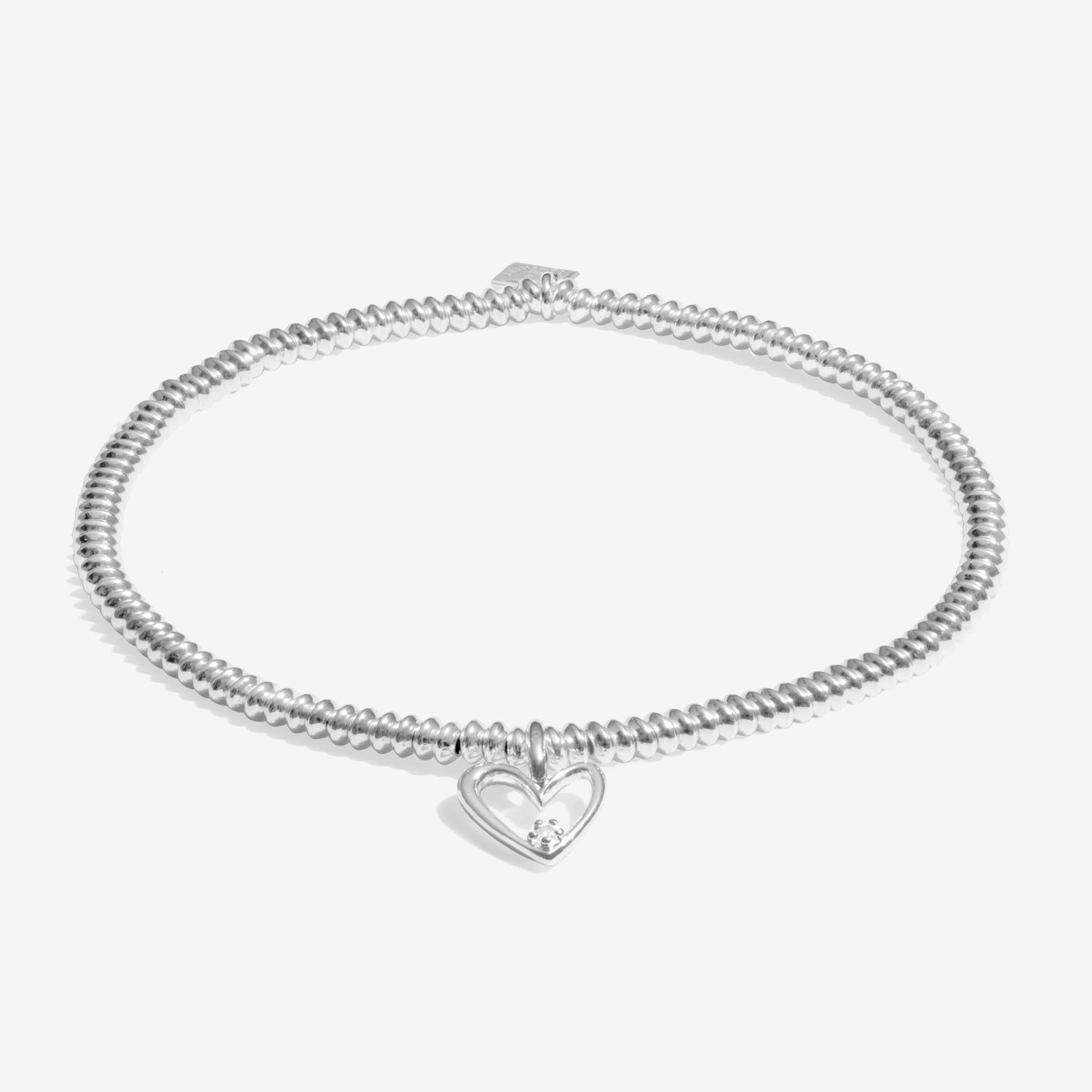 Joma Jewellery Laboratory Grown Diamond A Little | Happy Birthday | Silver Plated | Bracelet | 17.5cm Stretch