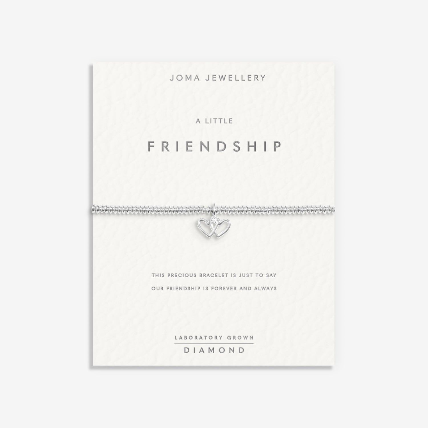 Joma Jewellery Laboratory Grown Diamond A Little | Friendship | Silver Plated | Bracelet | 17.5cm Stretch