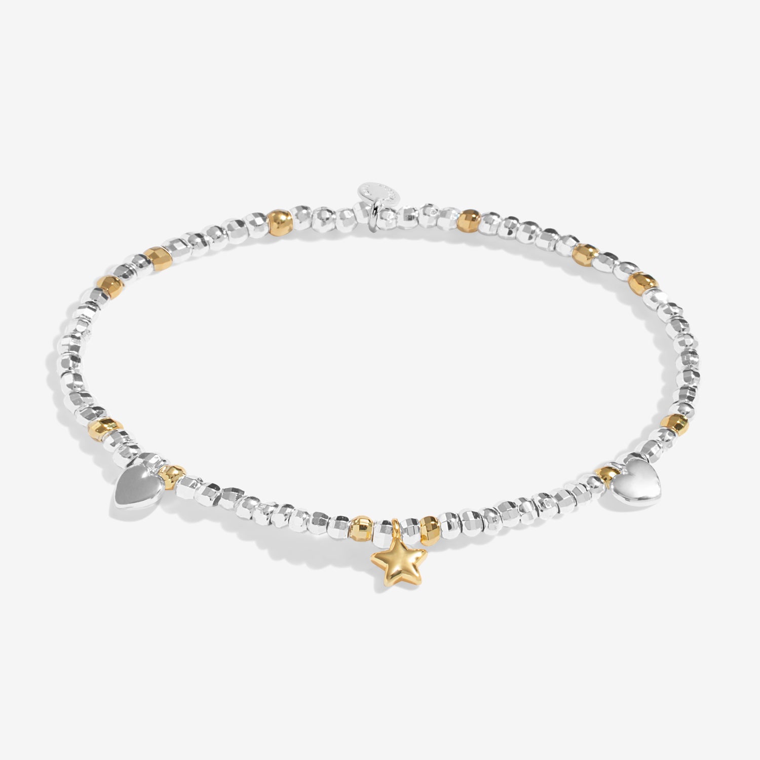 Joma Jewellery Sparkle Confetti A Little | Merry Christmas | Silver & Gold Plated | Bracelet | 17.5cm Stretch