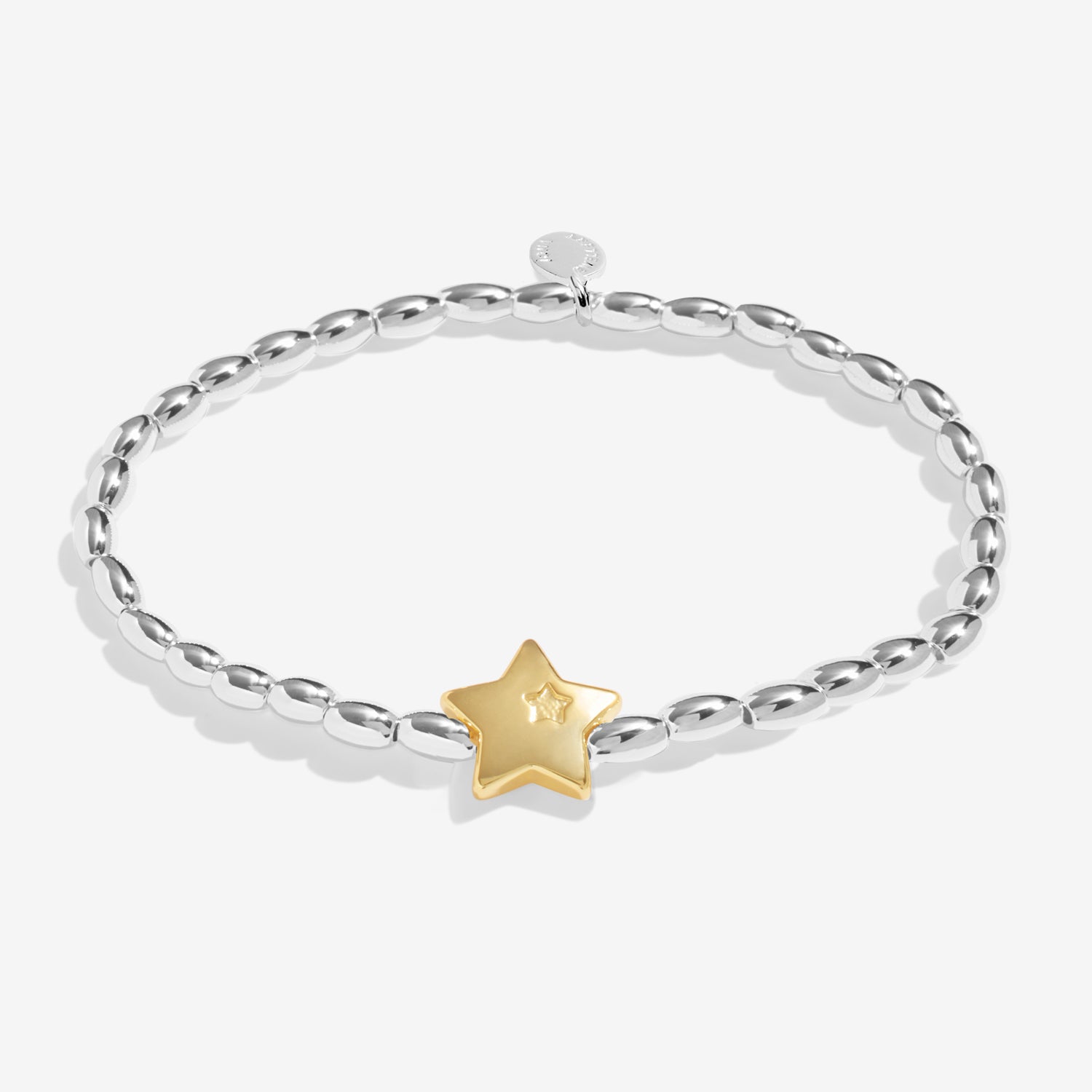 Joma Jewellery Christmas Wish | Merry Christmas | Silver & Gold Plated | Bracelet | 17.5cm Stretch