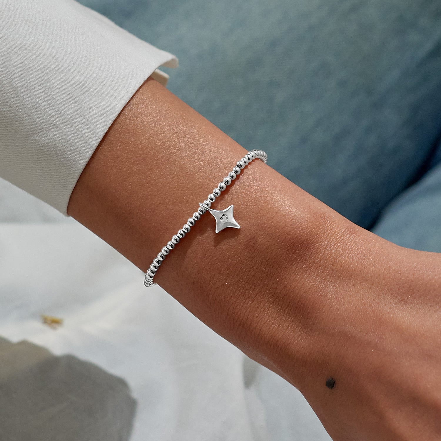 Joma Jewellery Bauble Jewellery Box | Wish | Silver Plated | Bracelet | 17.5cm Stretch