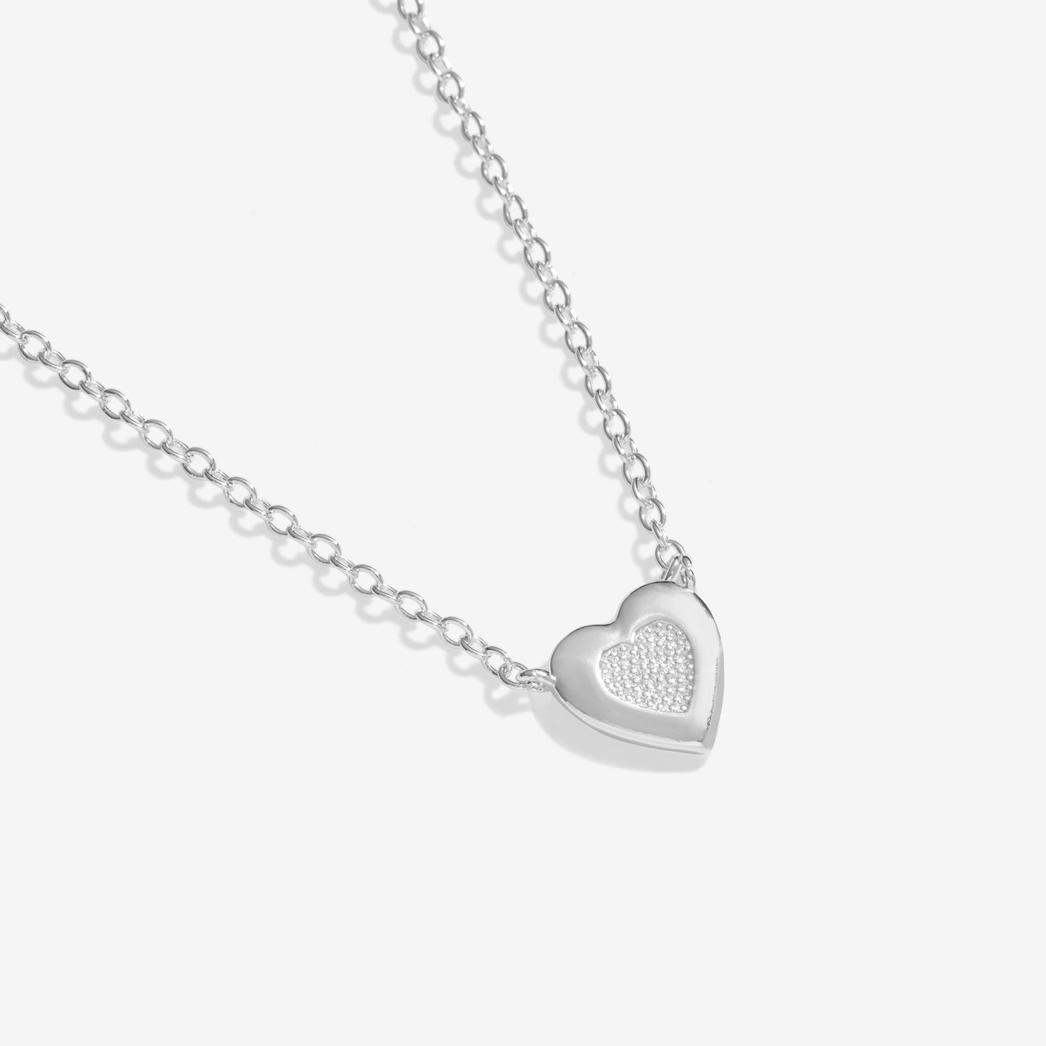 Joma Jewellery Necklace Christmas Cracker | With Love | Silver Plated | Necklace | 46cm + 5cm Extender