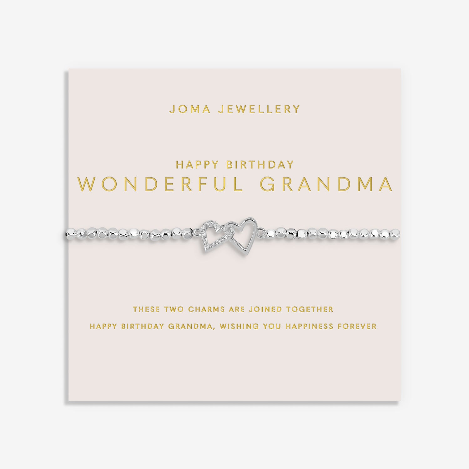 Joma Jewellery Forever Yours | Happy Birthday Wonderful Grandma | Silver Plated | Bracelet | 17.5cm Stretch