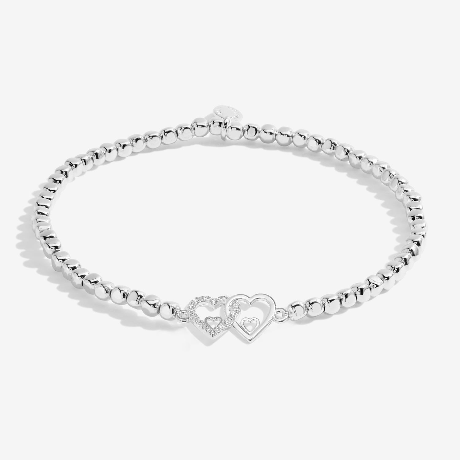Joma Jewellery Forever Yours | You Make My Heart Smile | Silver Plated | Bracelet | 17.5cm Stretch