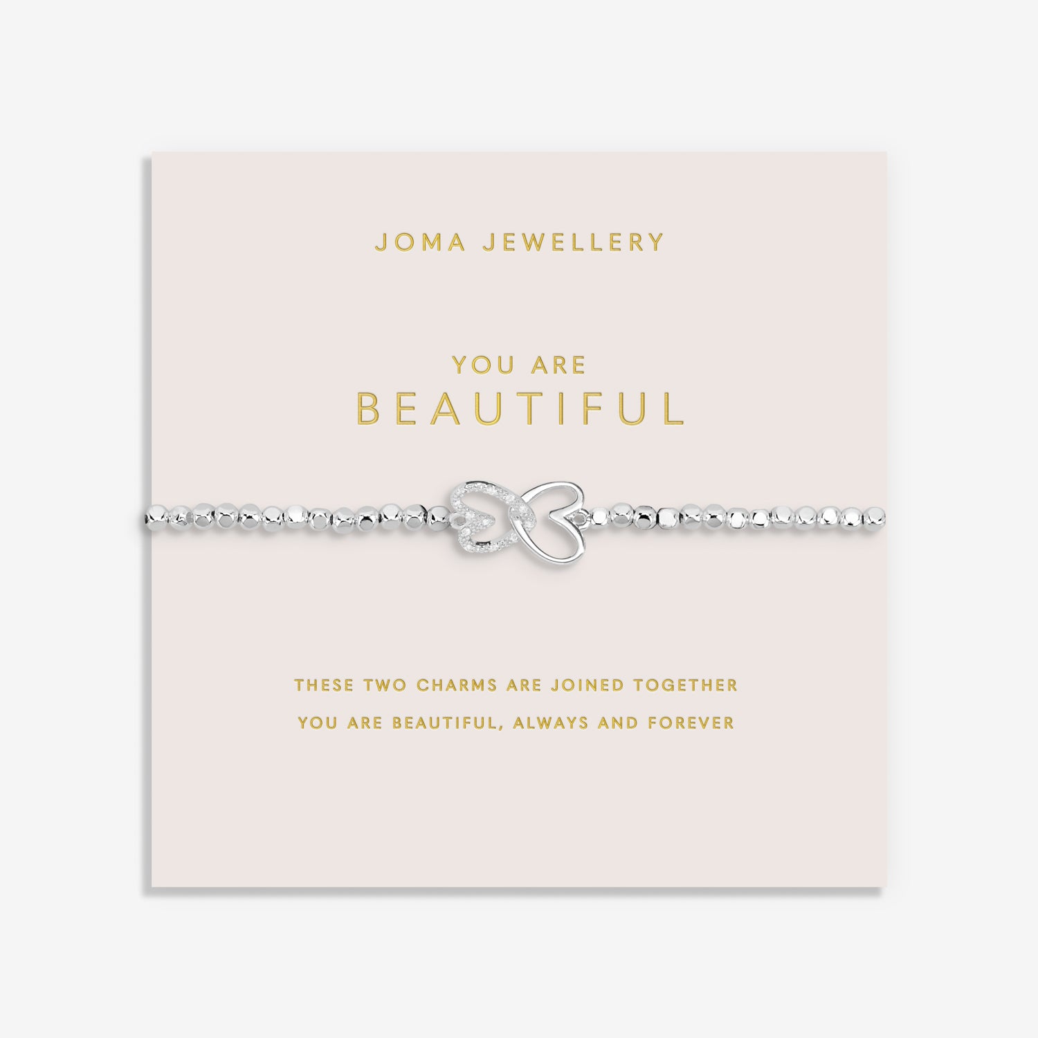 Joma Jewellery Forever Yours | You Are Beautiful | Silver Plated | Bracelet | 17.5cm Stretch