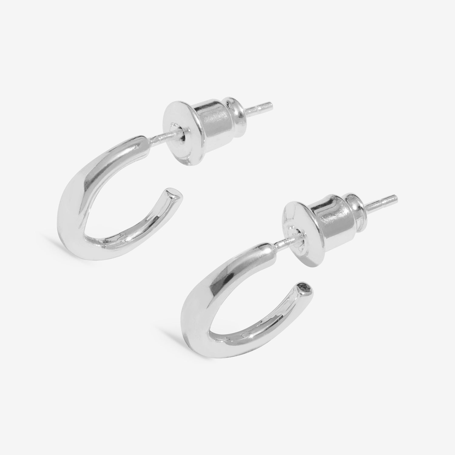 Joma Jewellery Soul Shine Stack | Organic | Silver Plated | Set Of 2 Hoop Earrings