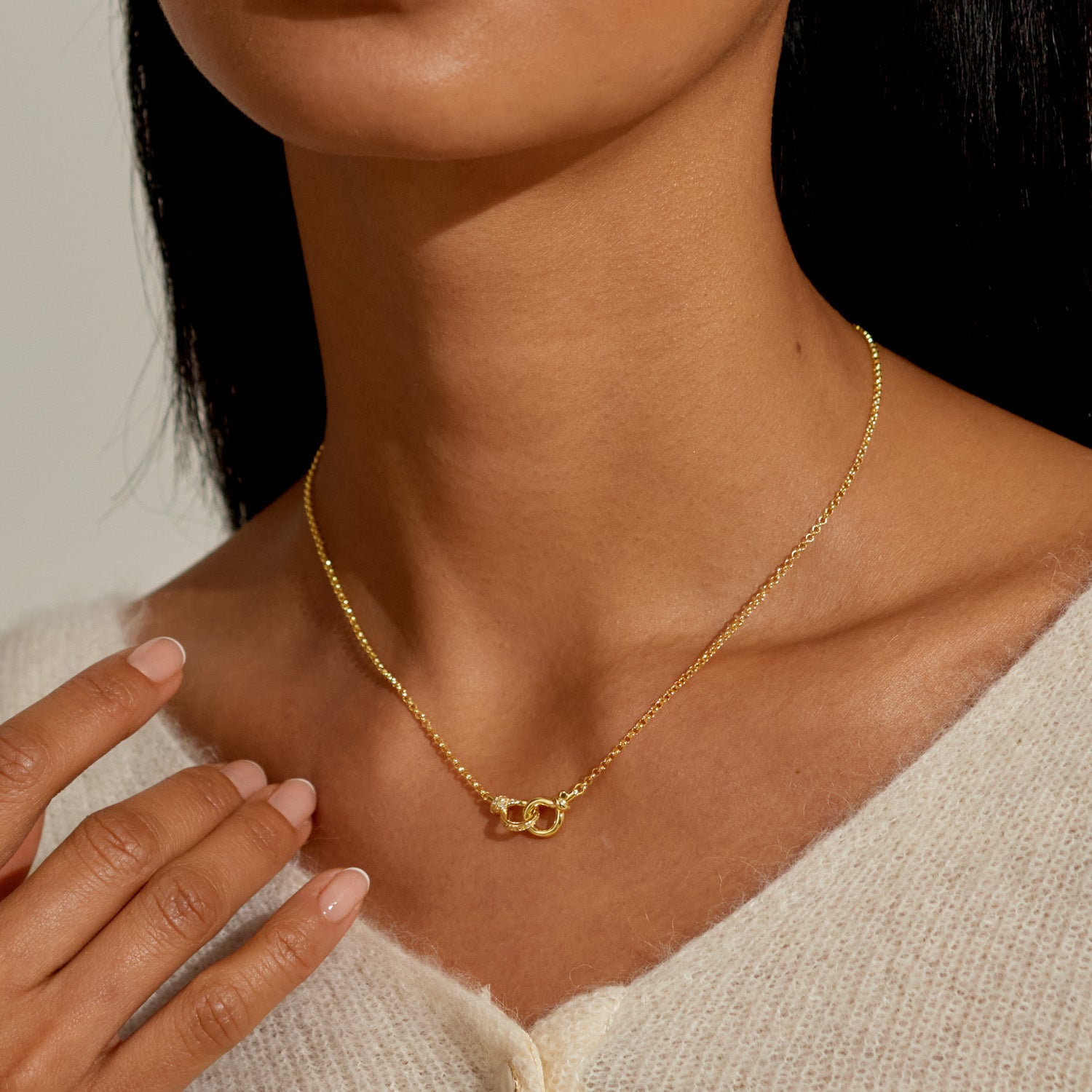 Joma Jewellery Evermore | Linked Knot | Gold Plated | Necklace | 40cm + 5cm Extender