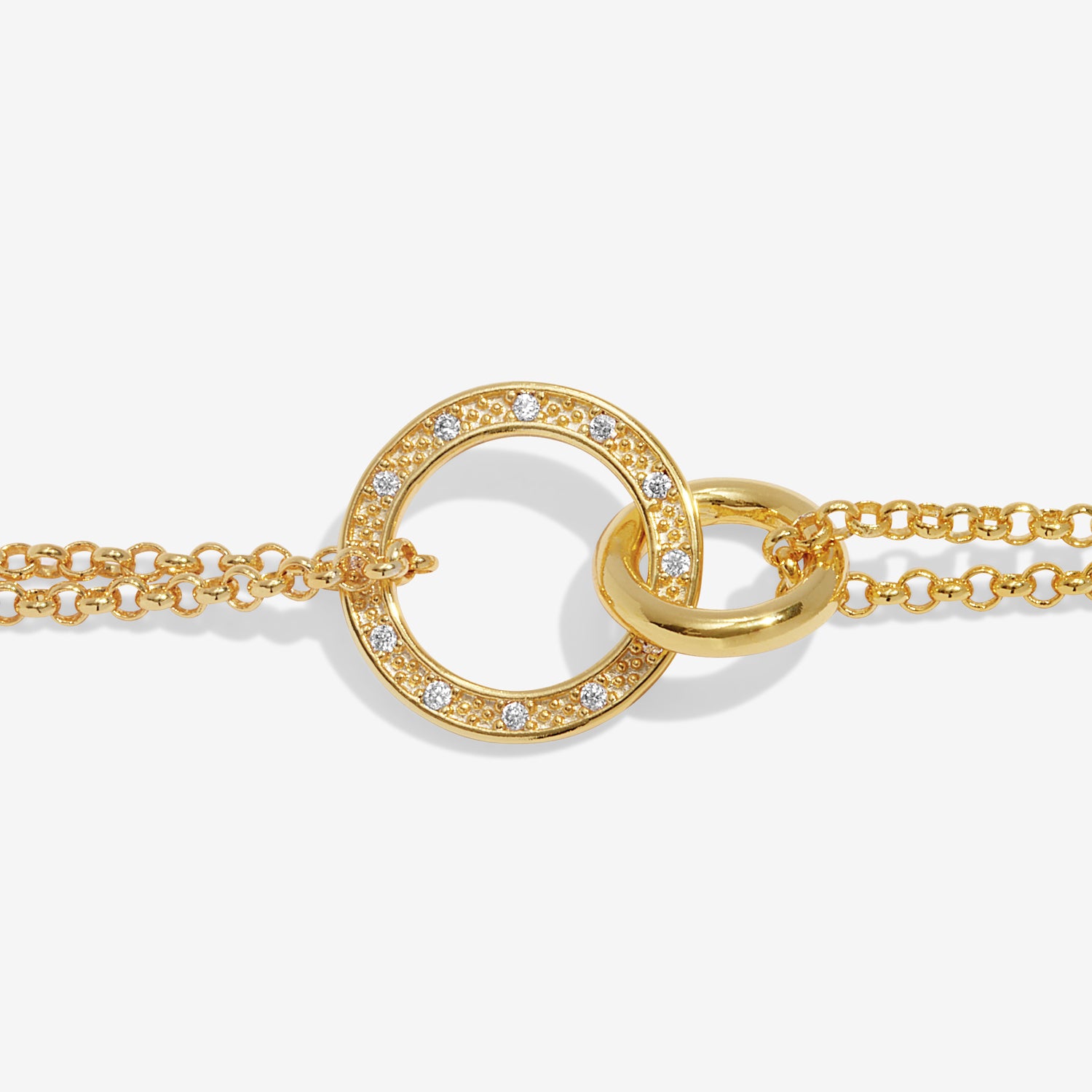 Joma Jewellery Evermore | Linked Circles | Gold Plated | Bracelet | 18cm + 3cm Extender