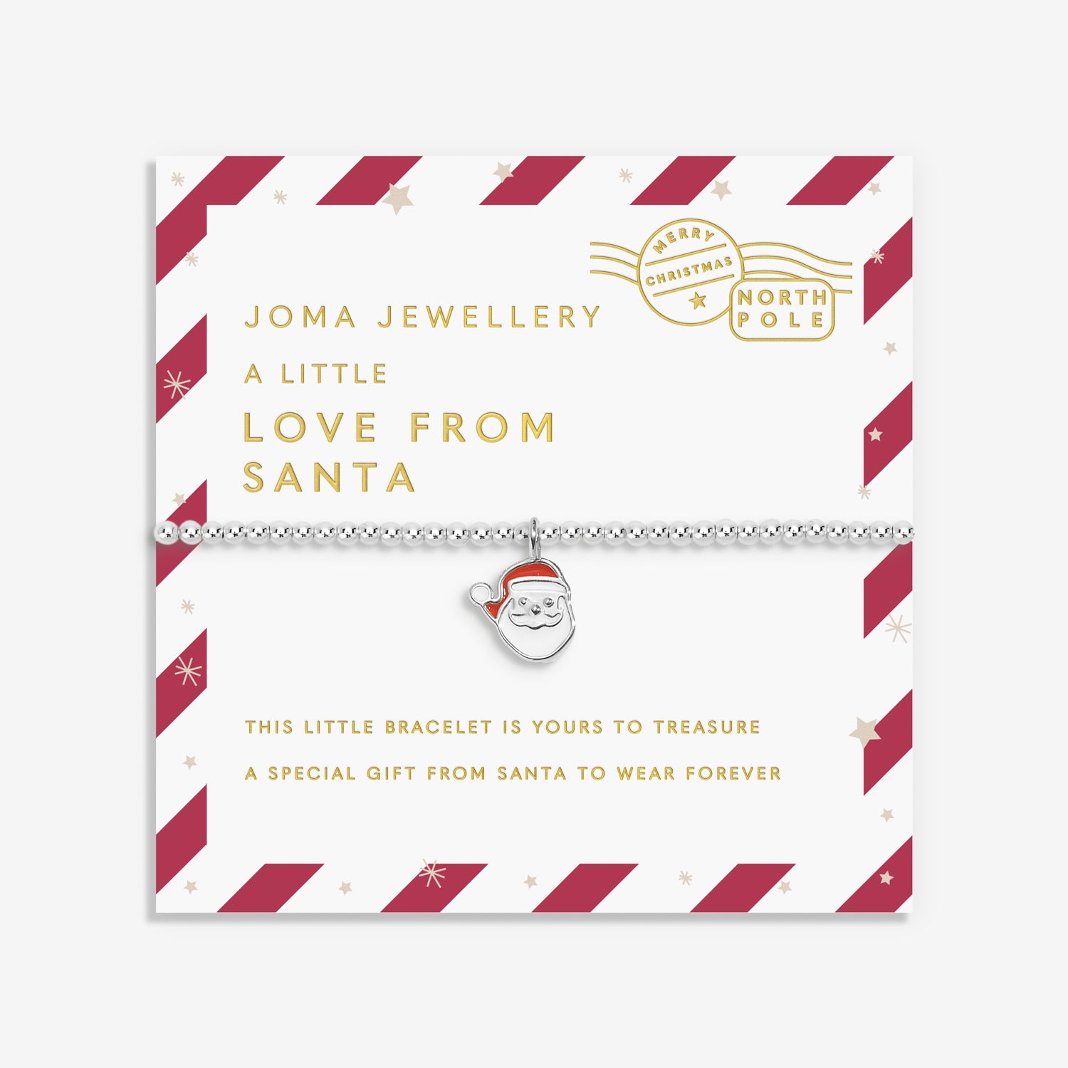 Joma Jewellery Kids' | Love From Santa | Love From Santa | Silver Plated | Bracelet | 15.5cm Stretch