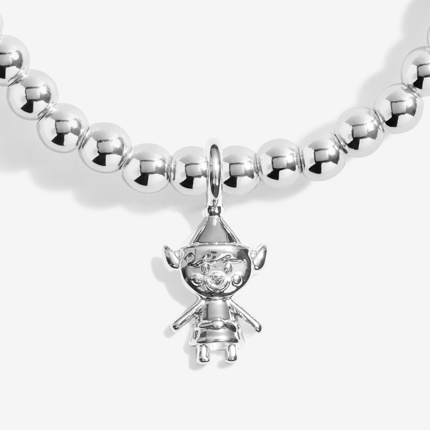 Joma Jewellery Kids' | Love From Santa | Christmas Elf | Silver Plated | Bracelet | 15.5cm Stretch