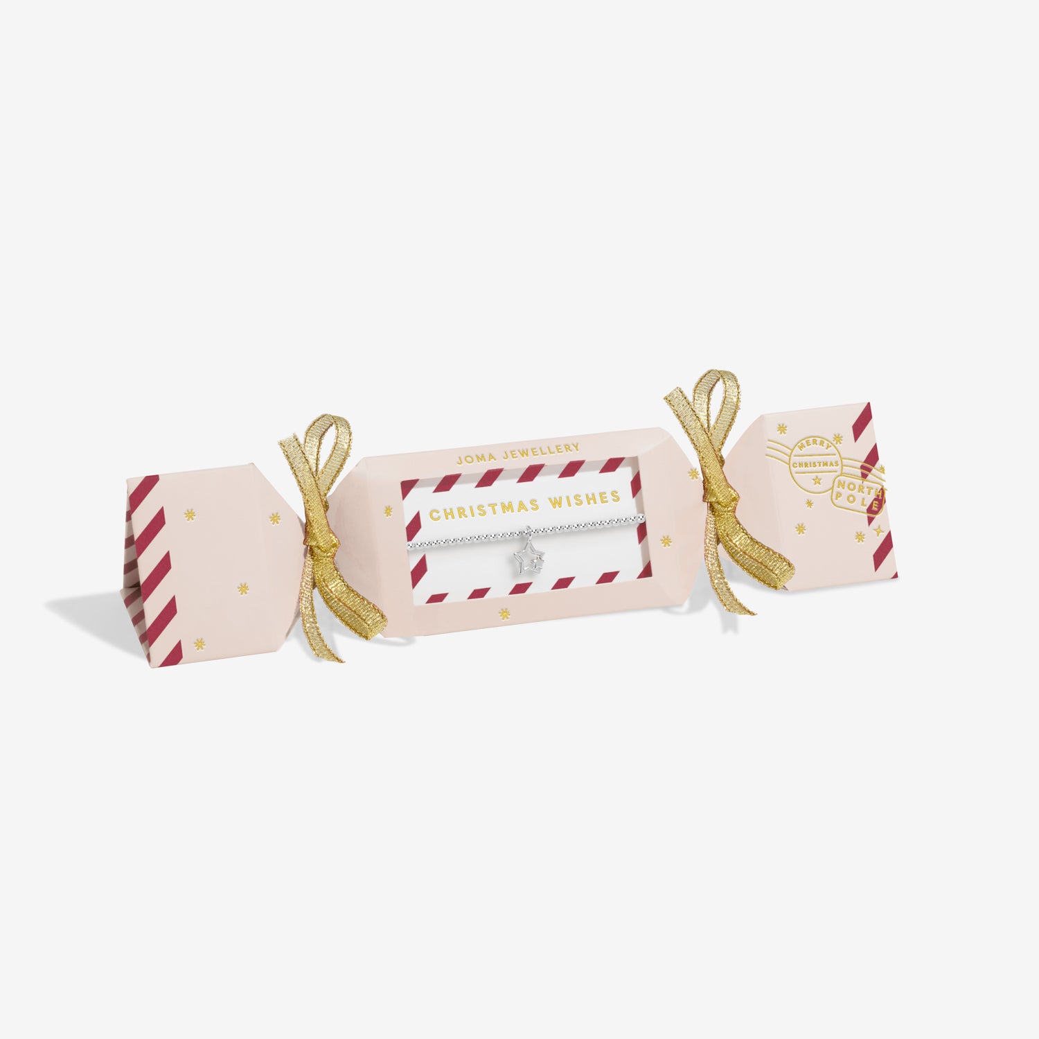 Joma Jewellery Kids' Christmas Cracker | Christmas Wishes | Silver Plated | Bracelet | 15.5cm Stretch