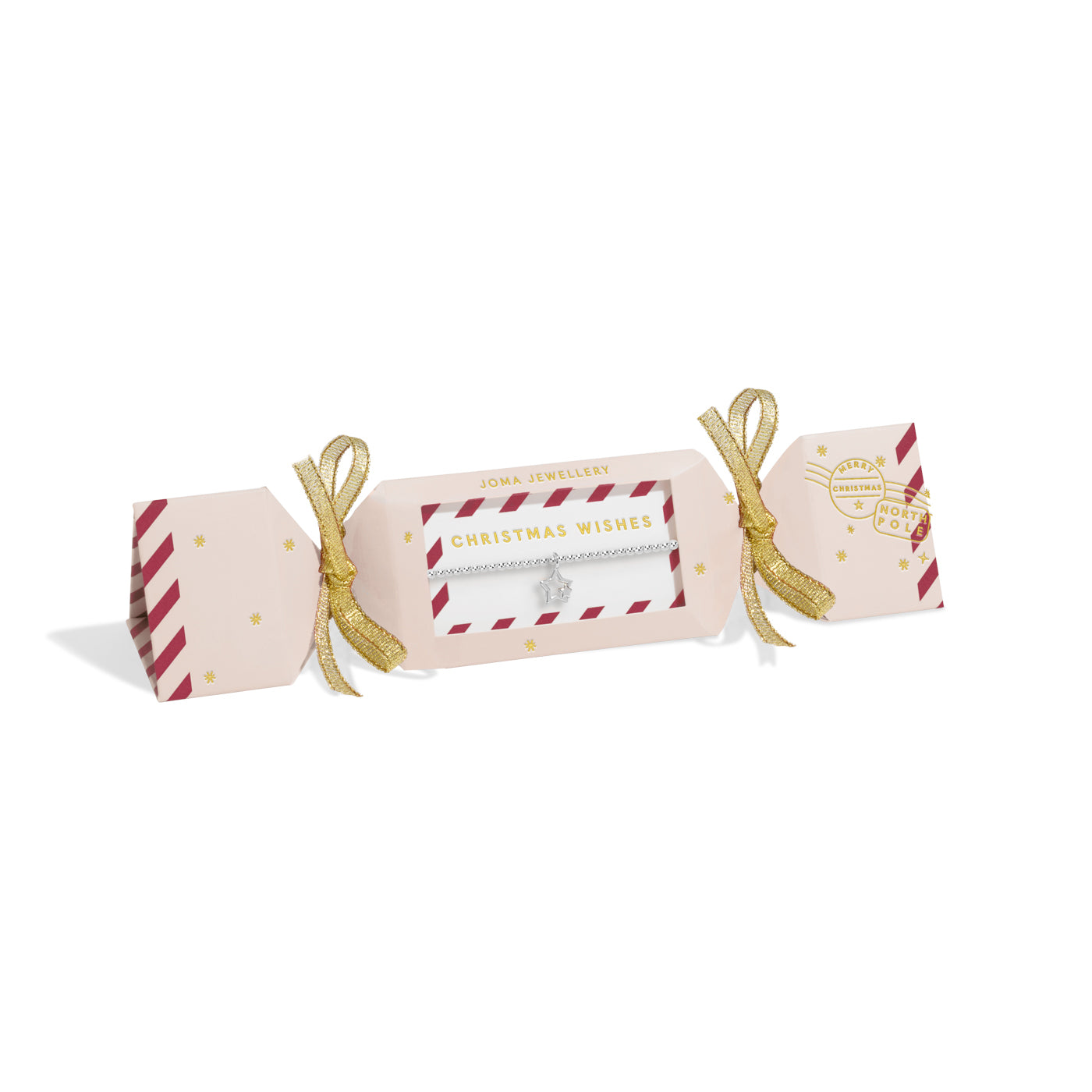 Joma Jewellery Kids' Christmas Cracker | Christmas Wishes | Silver Plated | Bracelet | 15.5cm Stretch