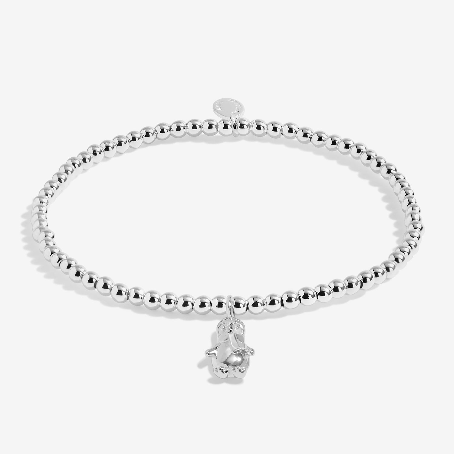 Joma Jewellery Kids' A Little | Happy Penguin | Silver Plated | Bracelet | 15.5cm Stretch