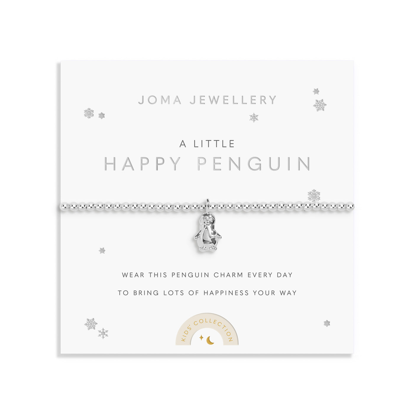 Joma Jewellery Kids' A Little | Happy Penguin | Silver Plated | Bracelet | 15.5cm Stretch
