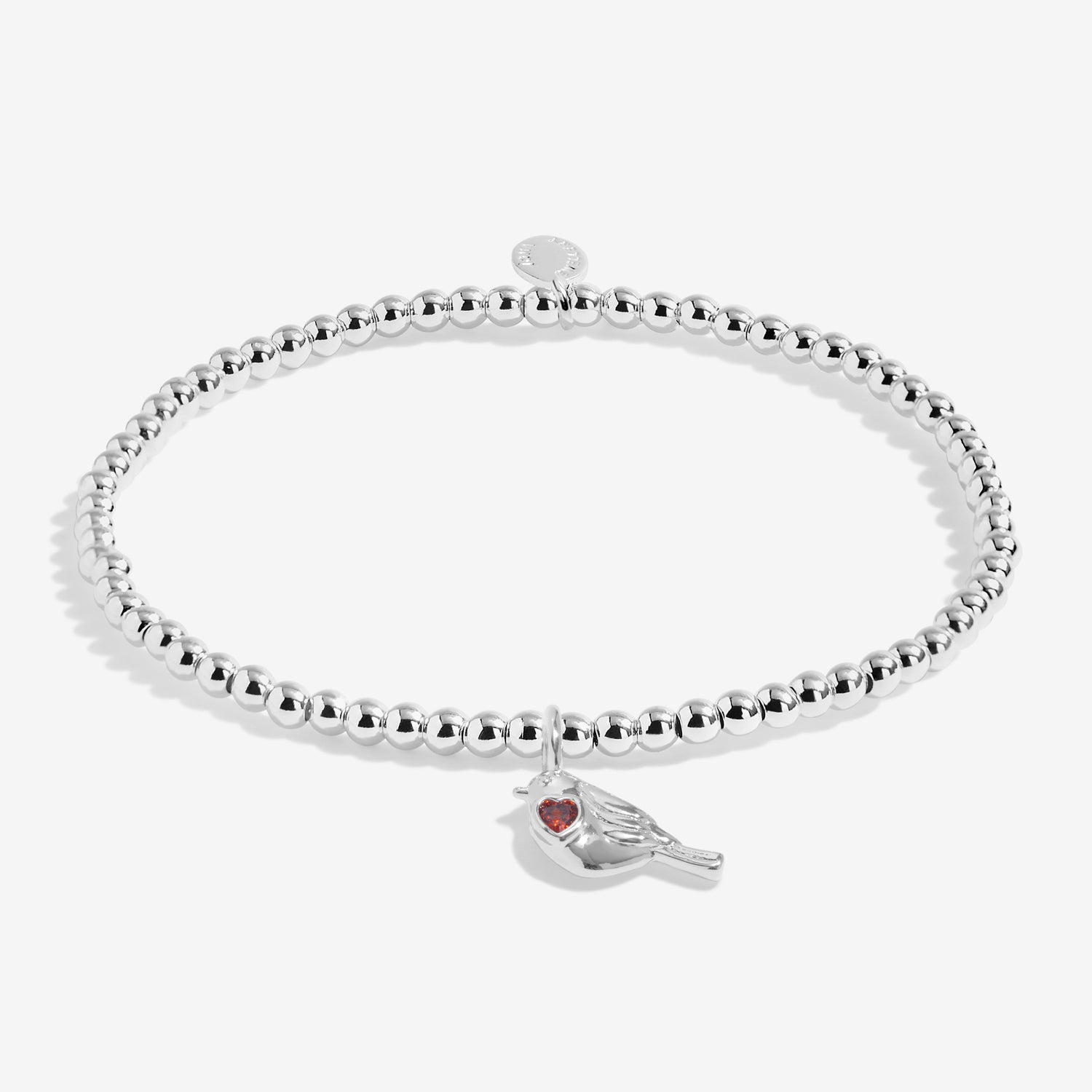Joma Jewellery Kids' A Little | Robins Appear When Loved Ones Are Near | Silver Plated | Bracelet | 15.5cm Stretch