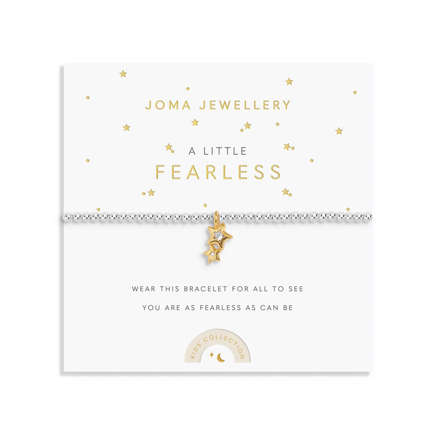 Joma Jewellery Kids' A Little | Fearless | Silver & Gold Plated | Bracelet | 15.5cm Stretch
