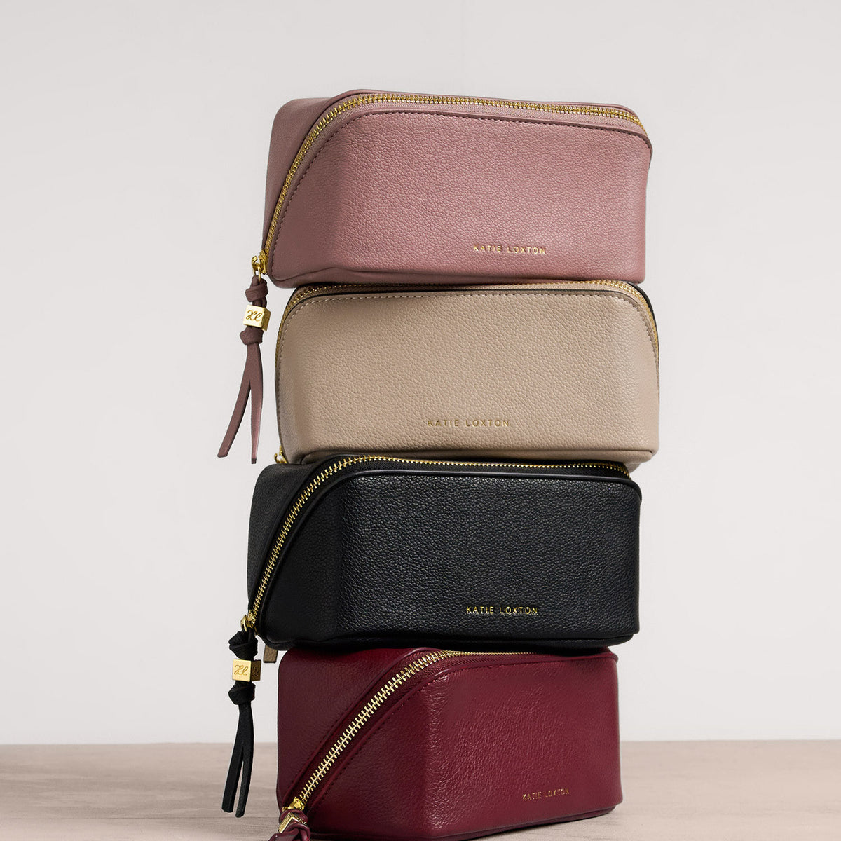 Katie Loxton  Fold-Out Mirror Makeup Bag - Chocolate