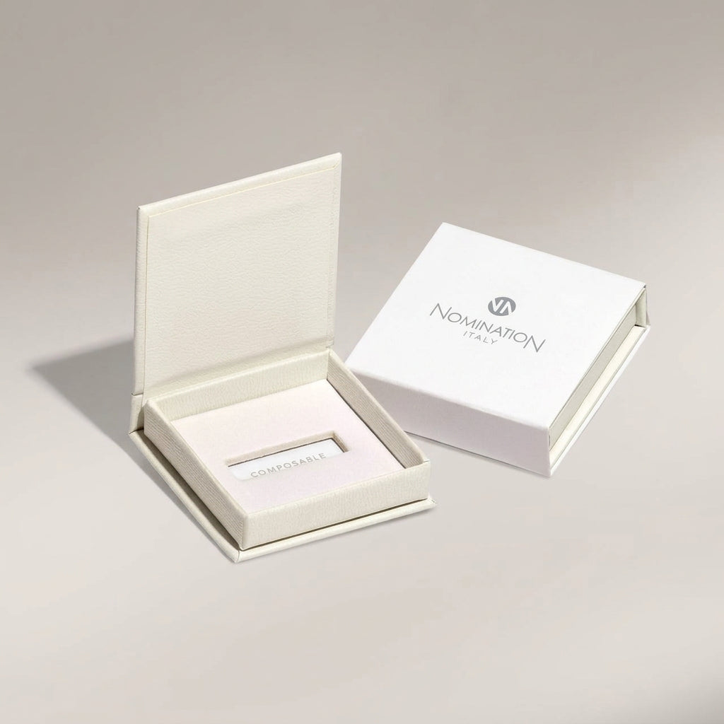 Nomination Italy gift box for composable charms on a grey background