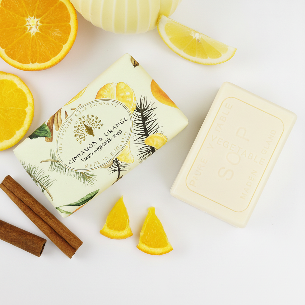 Cinnamon and Orange soap with naked bar