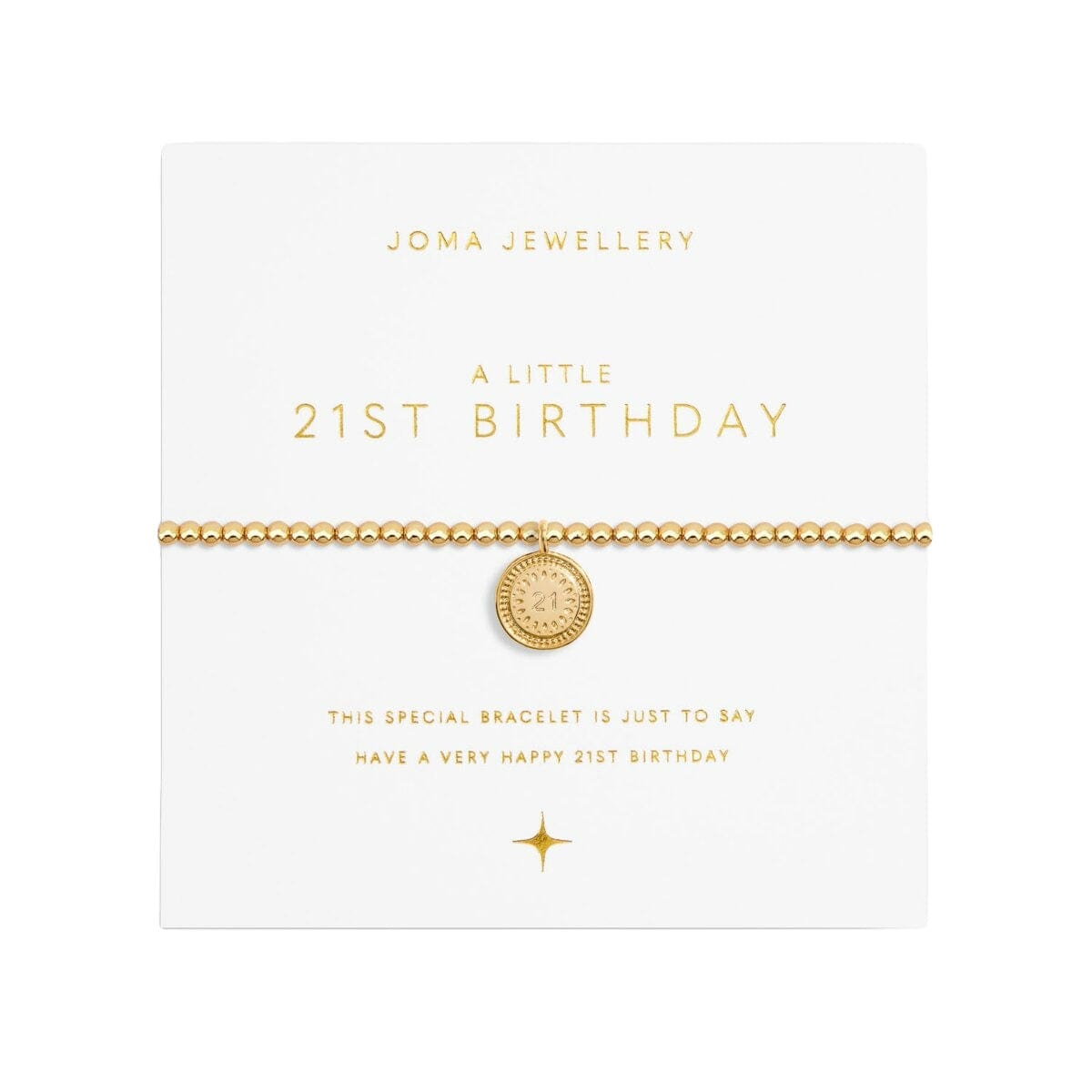 Joma Jewellery Bracelet Joma Jewellery Gold Plated Bracelet - A Little 21st Birthday