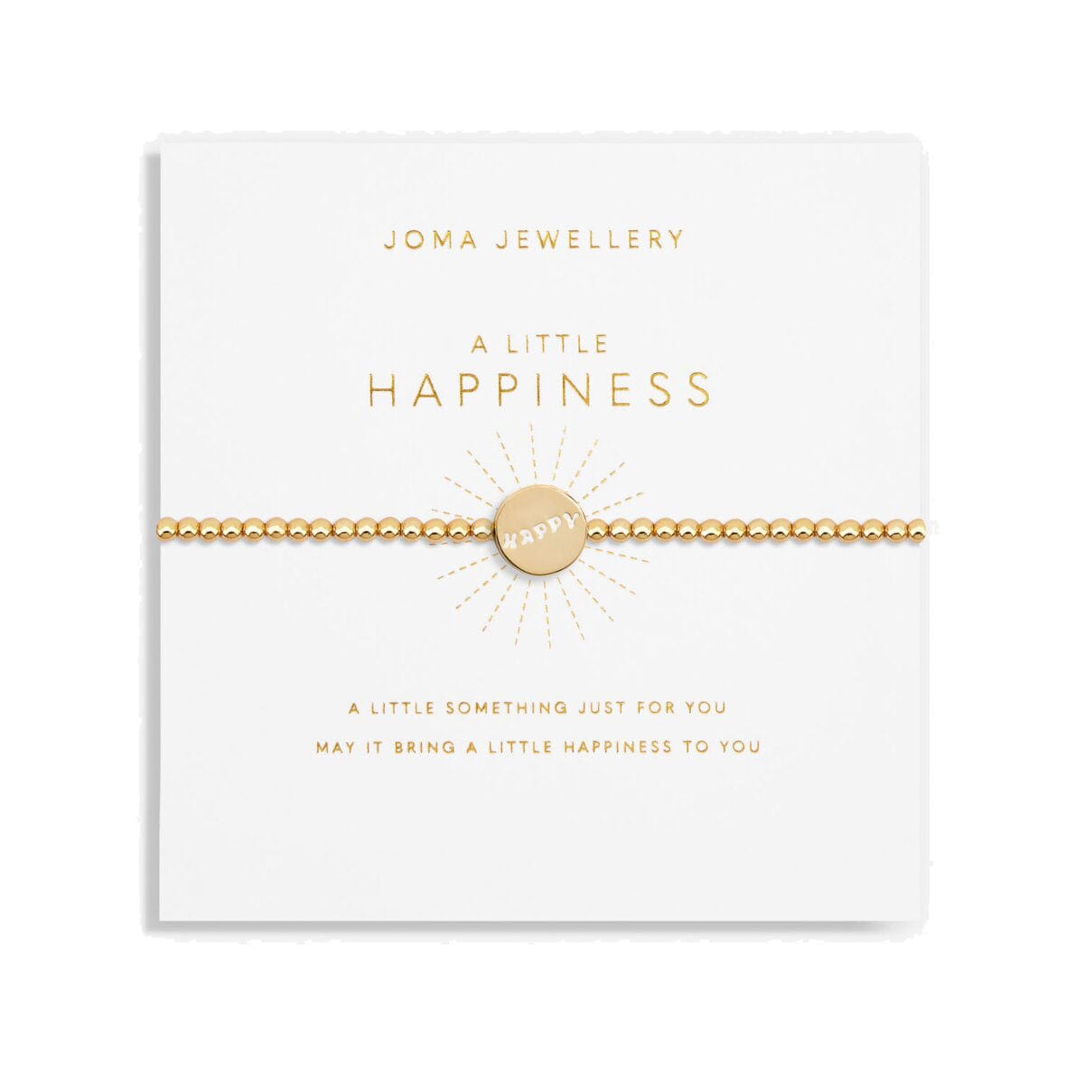 Joma Jewellery Bracelet Joma Jewellery Gold Plated Bracelet - A Little Happiness