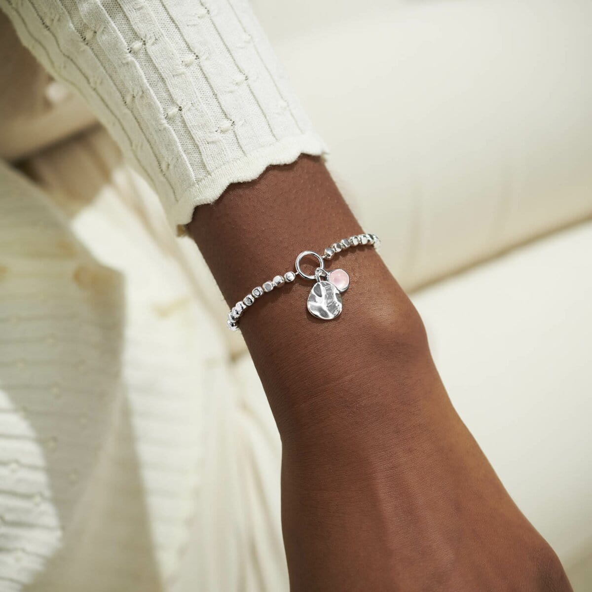 Joma Jewellery Bracelet Joma Jewellery Spirit Stones Boxed Bracelet - Rose Crystal Stone of Love