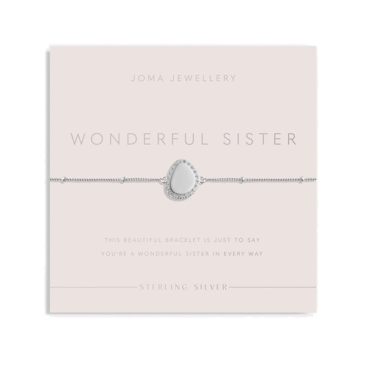 Joma Jewellery Bracelet Joma Jewellery Sterling Silver Bracelet - Wonderful Sister
