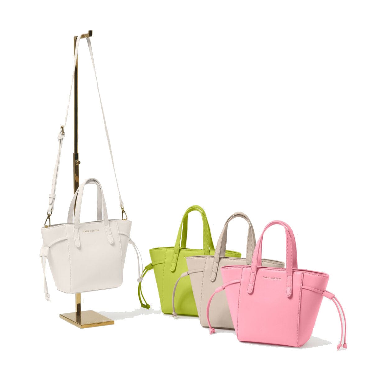 Katie Loxton Handbag Katie Loxton Ashley Mini Handbag - Off White / Light Taupe / Lime Green / Cloud Pink