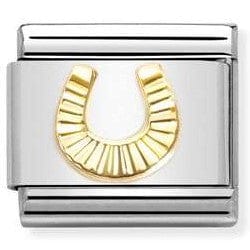 Nomination Italy 030149/53 Classic, steel, 18k gold Diamond-coated horseshoe