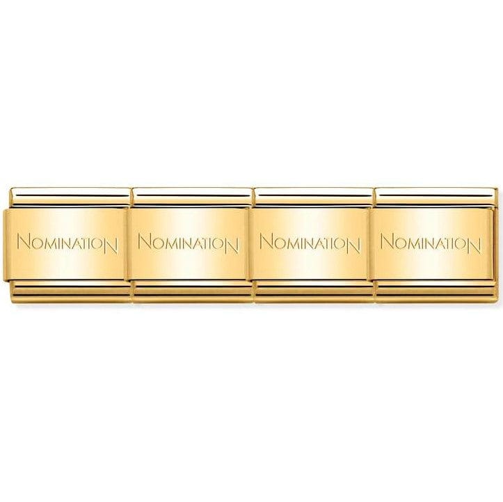 Nomination Italy 13 links = 12.5cm approx (baby) each link adds approx 1cm Base Bracelet Stainless Steel & Gold Coloured PVD,must always be accompanied by at least 1 decorated link which will be attached to the base