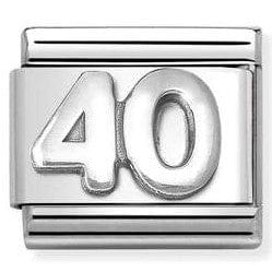 Nomination Italy 330101/59 Classic OXIDIZED, st.steel, 925 sterling silver Number 40 (Unisex)