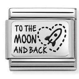Nomination Italy 330111/39 Classic PLATES (IC) steel , 925 sterling silver To the moon and back